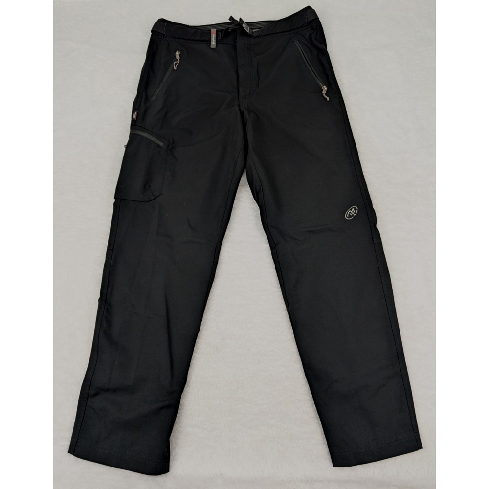 Cloudveil Switchback Pants Men's‎ L 36x32 Black Belted Nylon Schoeller Fabric